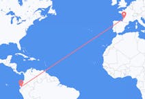 Flyrejser fra Guayaquil, Ecuador til Bordeaux, Frankrig