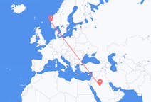 Flights from Ha il, Saudi Arabia to Bergen, Norway