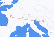 Flyreiser fra Poitiers, Frankrike til Banja Luka, Bosnia-Hercegovina