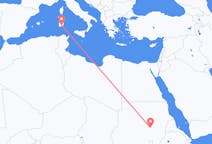 Flyg från Khartoum, Sudan till Cagliari, Italien