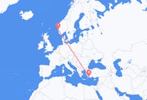 Flights from Stord, Norway to Dalaman, Turkey