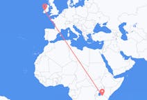 Vluchten van Seronera, Tanzania naar Shannon, Ierland