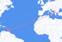 Flights from Porlamar, Venezuela to Corfu, Greece