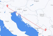 来自北马其顿斯科普里目的地 意大利波尔查诺的航班