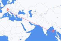 Flights from Port Blair, India to Milan, Italy