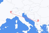 来自北马其顿出发地 斯科普里目的地 法国Chambery的航班