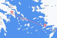 ギリシャのコス島から、ギリシャのアテネまでのフライト