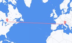 Flyreiser fra North Bay, Canada til Ancona, Italia