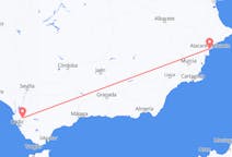 Flüge von der Stadt Jerez de la Frontera in die Stadt Alicante