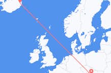 Vluchten van Bratislava, Slowakije naar Egilsstaðir, IJsland