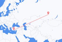 Flights from Krasnoyarsk, Russia to Antalya, Turkey