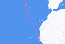 Flights from Cap Skiring, Senegal to Horta, Azores, Portugal