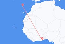 Flyreiser fra Accra, til Funchal
