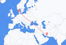 Flyreiser fra Bandar Abbas, Iran til Billund, Danmark