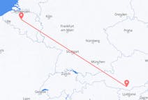 Flyreiser fra Klagenfurt, Østerrike til Brussel, Belgia