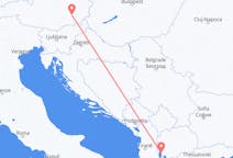 北マケドニアのから オフリド、オーストリアのへ グラーツフライト