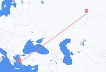 Fly fra Tsjeljabinsk til Ikaria