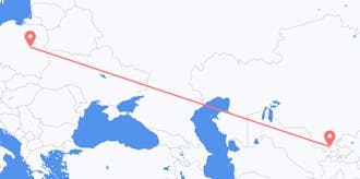 出发地 乌兹别克斯坦目的地 波兰航班