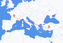 Vluchten van Brive-la-Gaillarde, Frankrijk naar Konya, Turkije