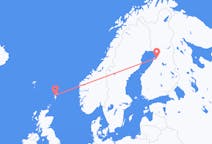 Flüge von der Stadt Shetlandinseln in die Stadt Oulu