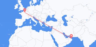 Flyg från Oman till Frankrike