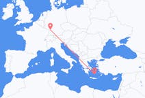 Flyg från Santorini, Grekland till Karlsruhe, Tyskland