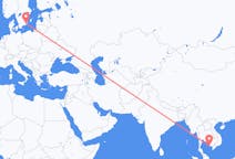 Flyrejser fra Sihanoukville-provinsen, Cambodja til Kalmar, Sverige