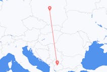 Flyg från Skopje, Nordmakedonien till Lodz, Polen