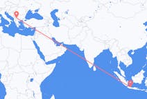 印度尼西亚出发地 克尔塔贾提飞往印度尼西亚目的地 斯科普里的航班
