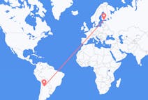 Flights from San Salvador de Jujuy, Argentina to Helsinki, Finland