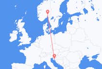 Flyrejser fra Rijeka, Kroatien til Oslo, Norge