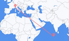 Flights from Kooddoo, Maldives to Genoa, Italy