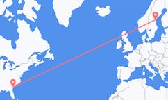 Flyreiser fra Hilton Head Island, USA til Sundsvall, Sverige