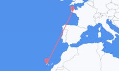 Vluchten van Quimper naar Tenerife