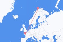 Flights from Sørkjosen, Norway to Nantes, France