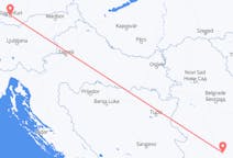 Flug frá Klagenfurt, Austurríki til Kraljevo, Serbíu