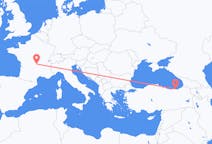 Flug frá Clermont-Ferrand, Frakklandi til Trabzon, Tyrklandi