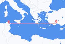 Flyrejser fra Tunis til Antalya