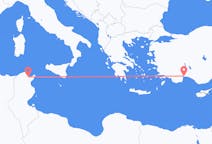 突尼斯出发地 突尼斯飞往突尼斯目的地 安塔利亚的航班