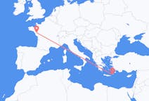 Flights from Kasos, Greece to Nantes, France