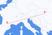 Flyg från Debrecen, Ungern till Toulouse, Frankrike
