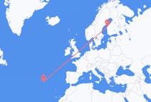 Flights from Ponta Delgada, Portugal to Vaasa, Finland