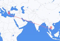 Flights from Sihanoukville Province, Cambodia to Heraklion, Greece