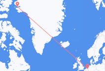 Flights from Qaanaaq, Greenland to Eindhoven, the Netherlands