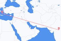 出发地 印度博帕尔目的地 希腊圣托里尼的航班