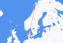 Flights from Mo i Rana, Norway to Billund, Denmark