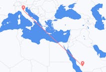 Flyreiser fra Bisha, Saudi-Arabia til Bologna, Italia