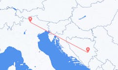 Vols de Bolzano, Italie pour Sarajevo, Bosnie-Herzégovine
