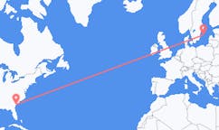 Flyreiser fra Hilton Head Island, USA til Visby, Sverige