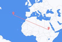 Flights from Khartoum, Sudan to Flores Island, Portugal